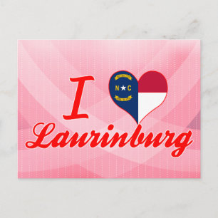 I Love Laurinburg, North Carolina Postcard