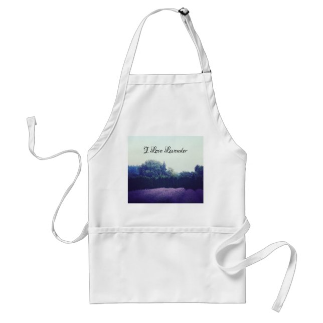 I Love Lavender Cooking and Baking Apron (Front)