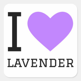 I love lavender square sticker