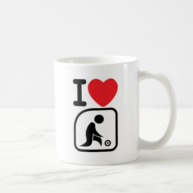 I love lawn bowls coffee mug (Right)