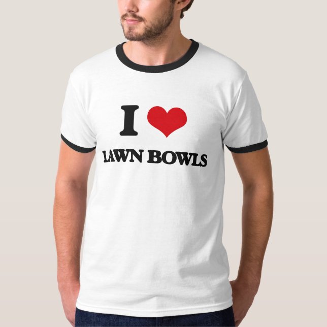 I Love Lawn Bowls T-Shirt (Front)