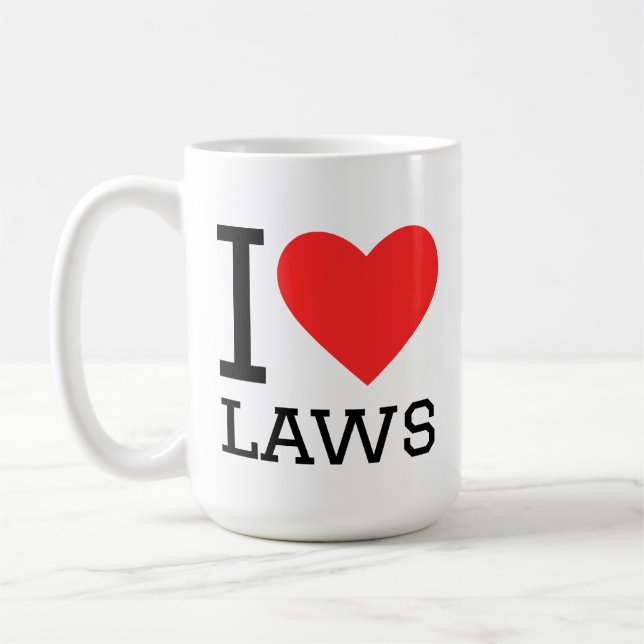 I love laws coffee mug (Left)