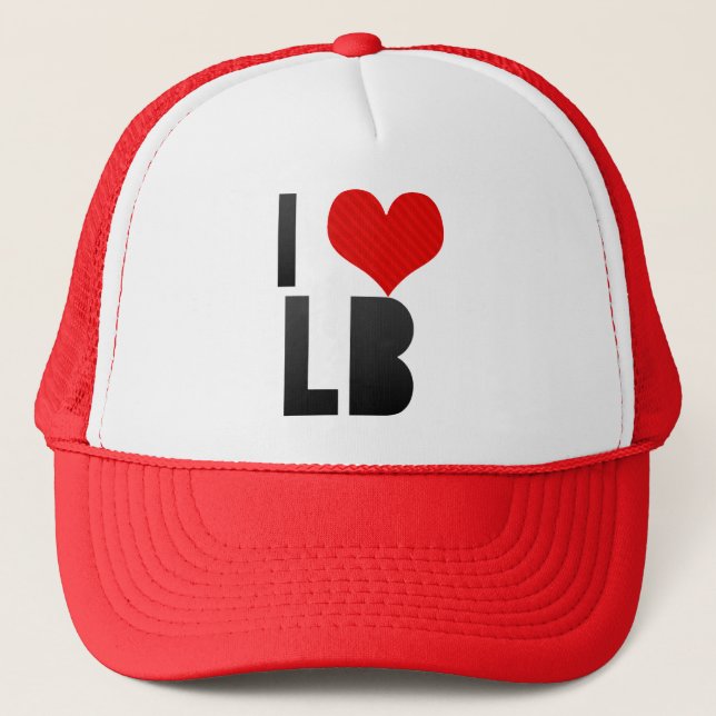 I Love LB Trucker Hat (Front)