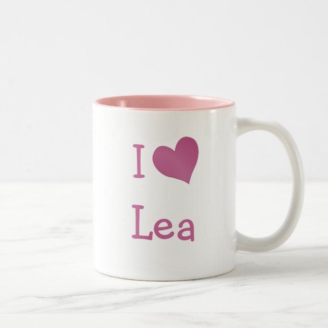 I Love Lea Two-Tone Coffee Mug (Right)