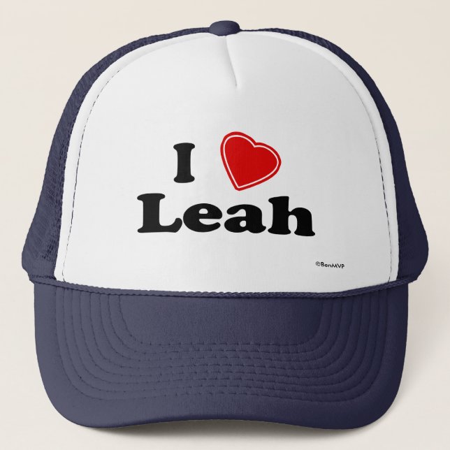 I Love Leah Trucker Hat (Front)
