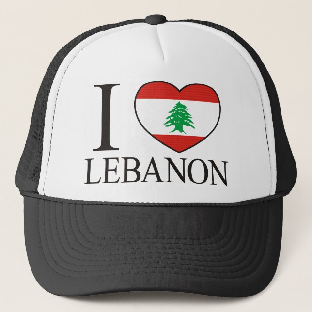 I Love Lebanon Trucker Hat (Front)