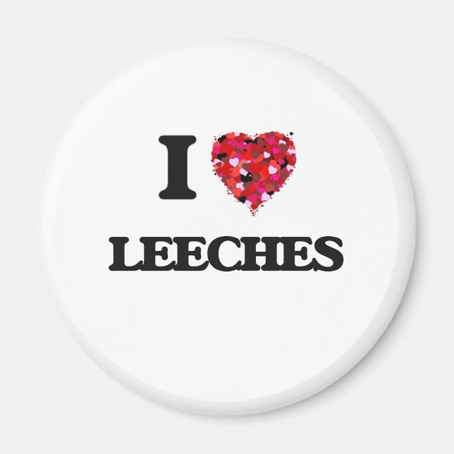 I Love Leeches Magnet (Front)