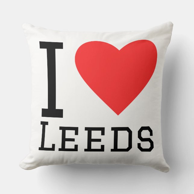I love Leeds Cushion (Front)