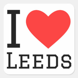 I love Leeds Square Sticker