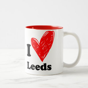 I love Leeds Two-Tone Coffee Mug