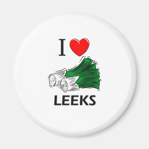 I Love Leeks Magnet