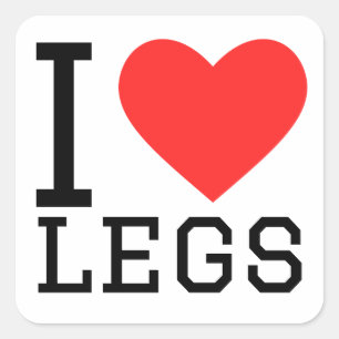 I love legs square sticker