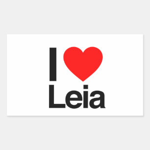 i love leia rectangular sticker