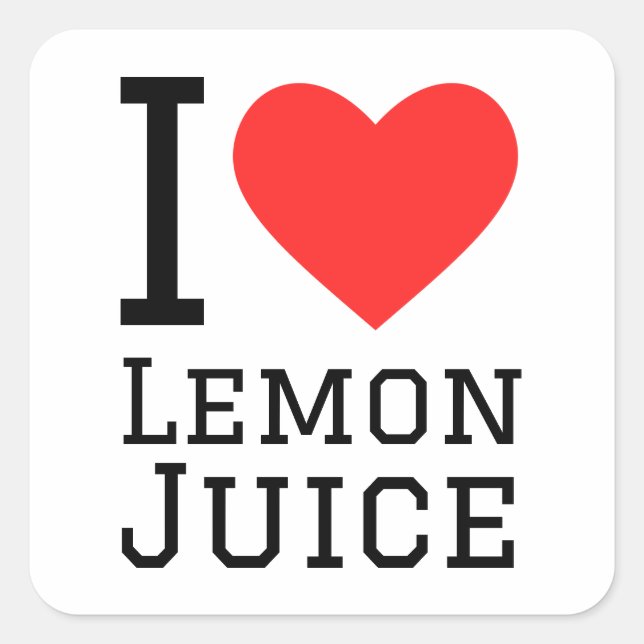 I love lemon juice square sticker (Front)