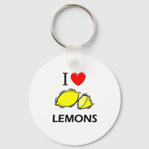I Love Lemons Key Ring