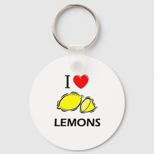 I Love Lemons Key Ring (Front)