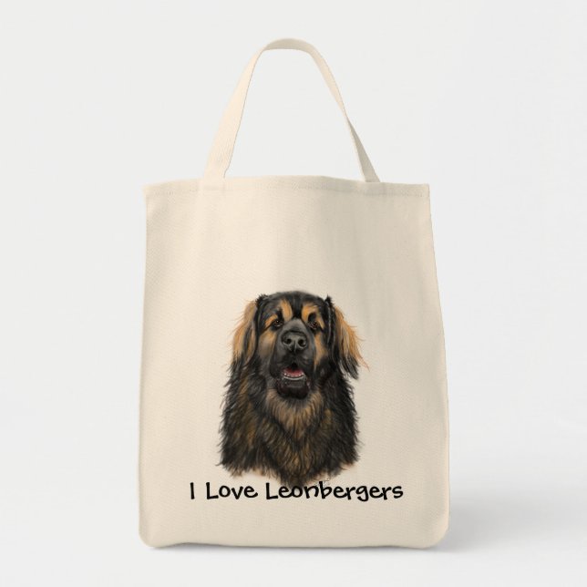 I Love Leonbergers Tote Bag (Front)