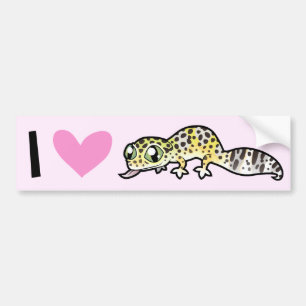 I Love Leopard Geckos Bumper Sticker