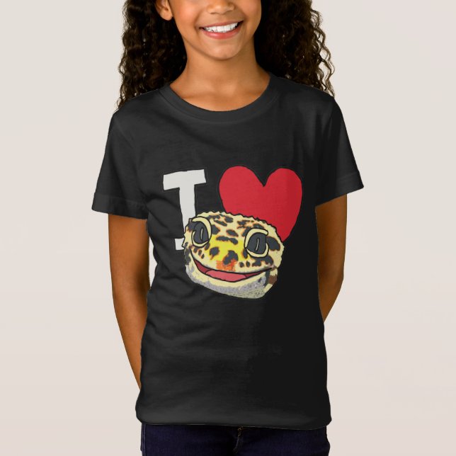 I Love Leopard Geckos T-Shirt (Front)