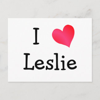 I Love Leslie Postcard