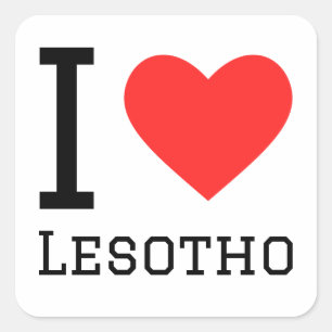 I love Lesotho Square Sticker