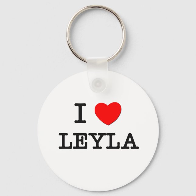 I Love Leyla Key Ring (Front)