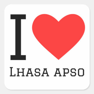 I love Lhasa apso Square Sticker