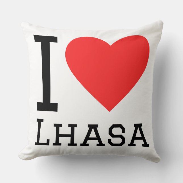 I love Lhasa  Cushion (Front)