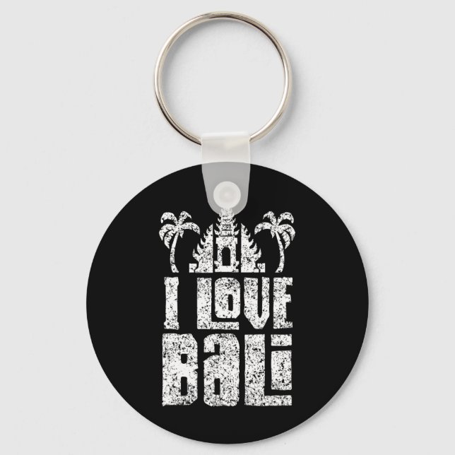 I Love Li Indonesia Summer Waves Vacation  Key Ring (Front)
