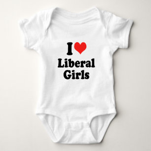 I LOVE LIBERAL GIRLS BABY BODYSUIT