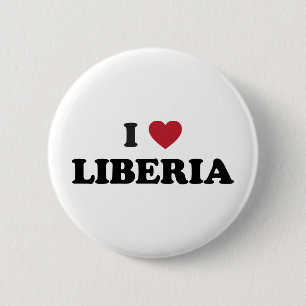 I Love Liberia 6 Cm Round Badge