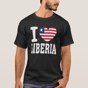 I Love Liberia Heart Souvenir Lovers Pride Travel T-Shirt
