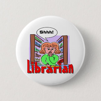 I Love Librarians 6 Cm Round Badge