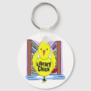 I Love Library Chicks Key Ring