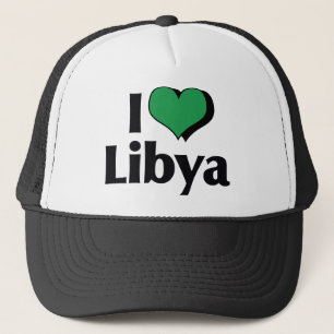 I Love Libya Flag Trucker Hat