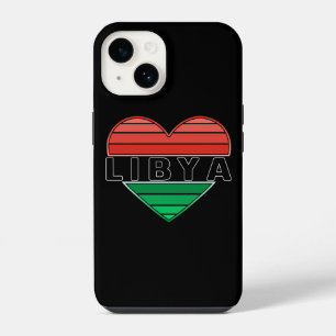 I Love Libya, Libyan Heart iPhone 14 Case