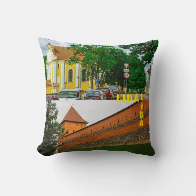 I Love Lida Belarus Architecture Castle  Cushion (Front)