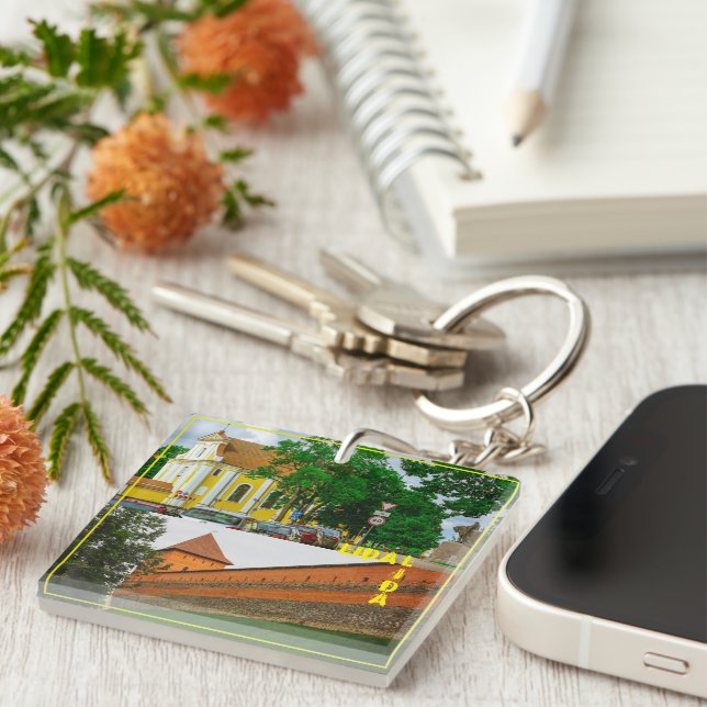 I Love Lida Belarus Architecture Castle Key Ring (Front Right)
