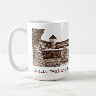 I Love Lida Belarus Architecture Castle Sketch Coffee Mug