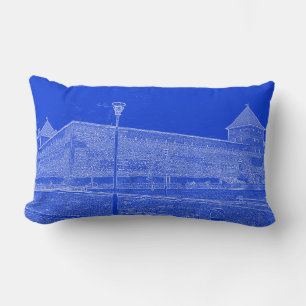 I Love Lida Belarus Architecture Castle Sketch Lumbar Cushion