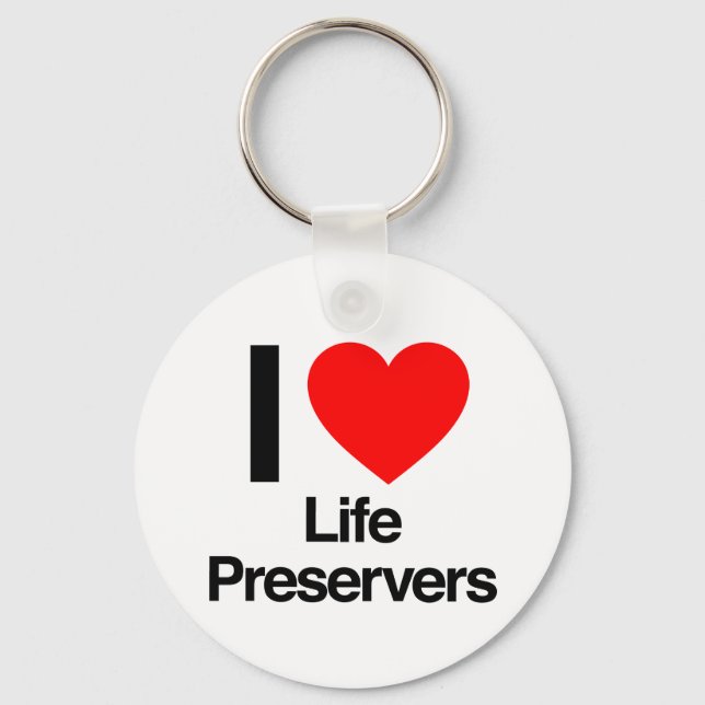 i love life preservers key ring (Front)