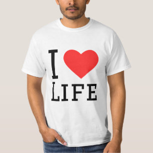 I love life square sticker T-Shirt