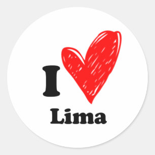 I love Lima Classic Round Sticker