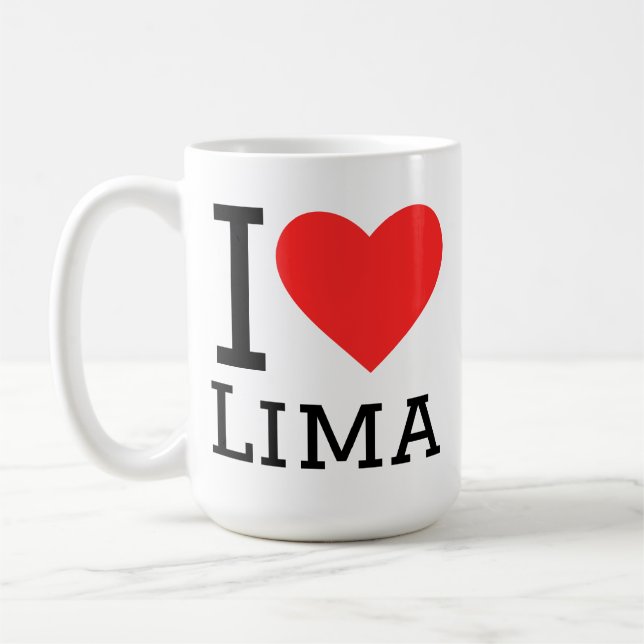 I love lima coffee mug (Left)