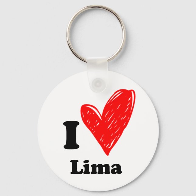 I love Lima Key Ring (Front)