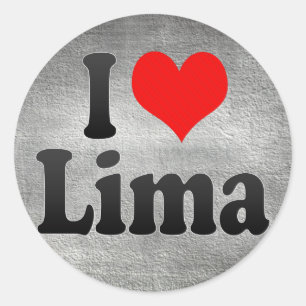 I Love Lima, Peru Classic Round Sticker