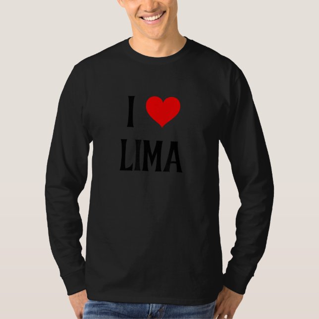 I Love Lima Peru Peruvian Family Holiday Travel So T-Shirt (Front)