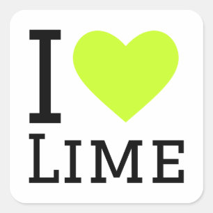 I love lime square sticker