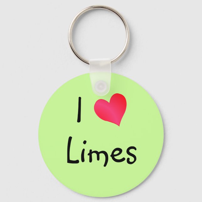 I Love Limes Key Ring (Front)