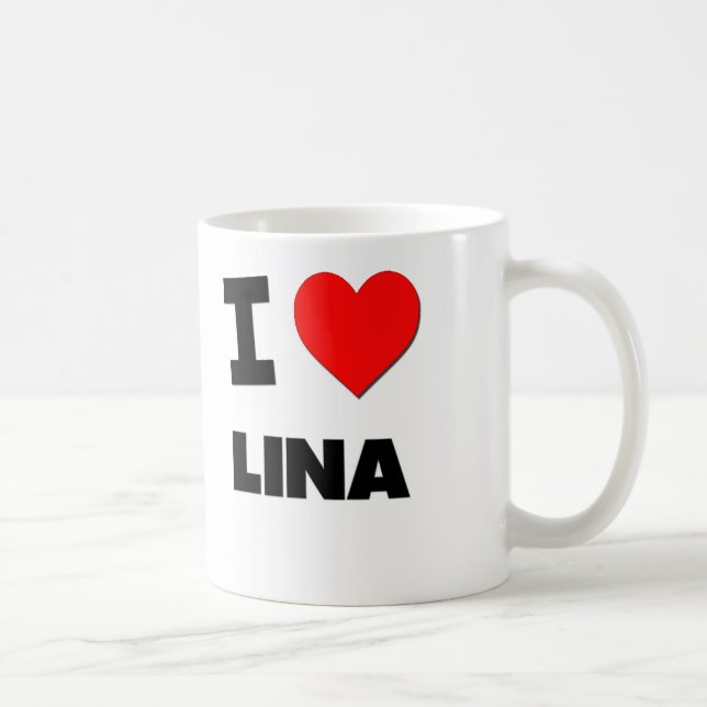 I Love Lina Coffee Mug (Right)